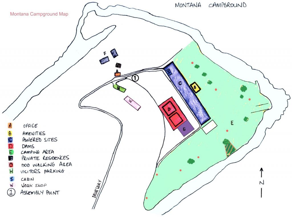 Montana Campground Park Layout